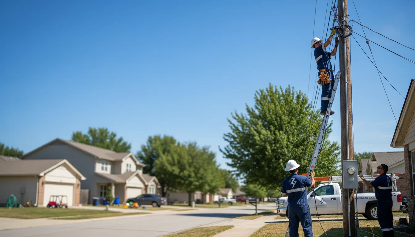 Residential electrician providing installation services in Oakland Mills, PA